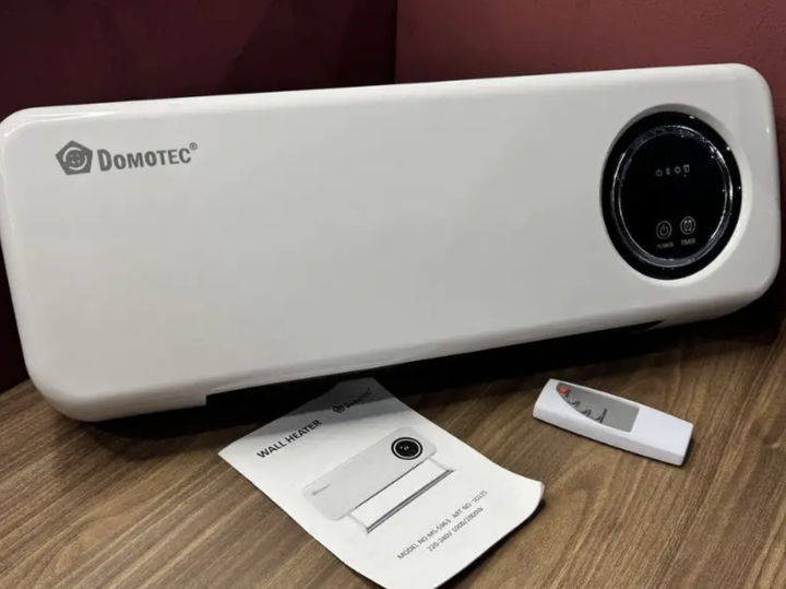 Настенный тепловентилятор Domotec MS-5963 2000 Вт до 20 м² с пультом LED-дисплеем Керамический обогреватель с термостатом - изображение 5