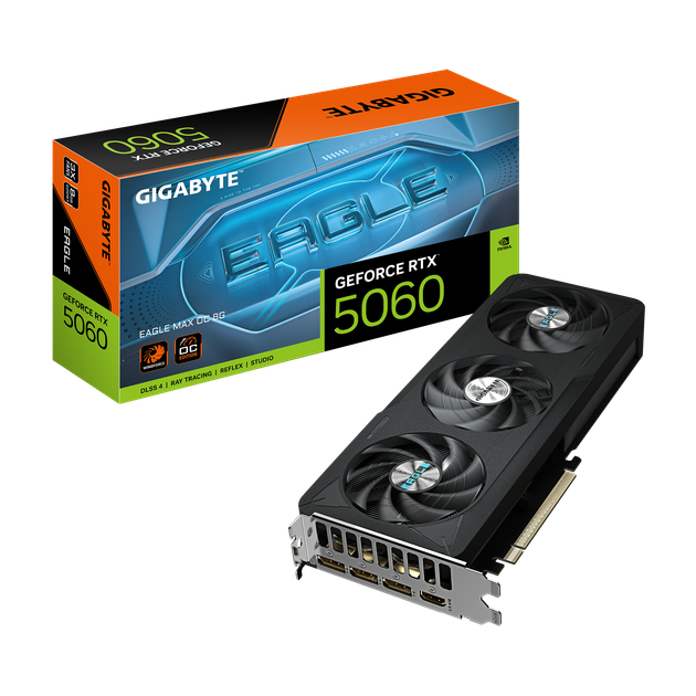 Відеокарта Gigabyte GeForce RTX5060 EAGLE MAX OC 8G - Фото 1 Відеокарта Gigabyte GeForce RTX5060 EAGLE MAX OC 8G - изображение 1