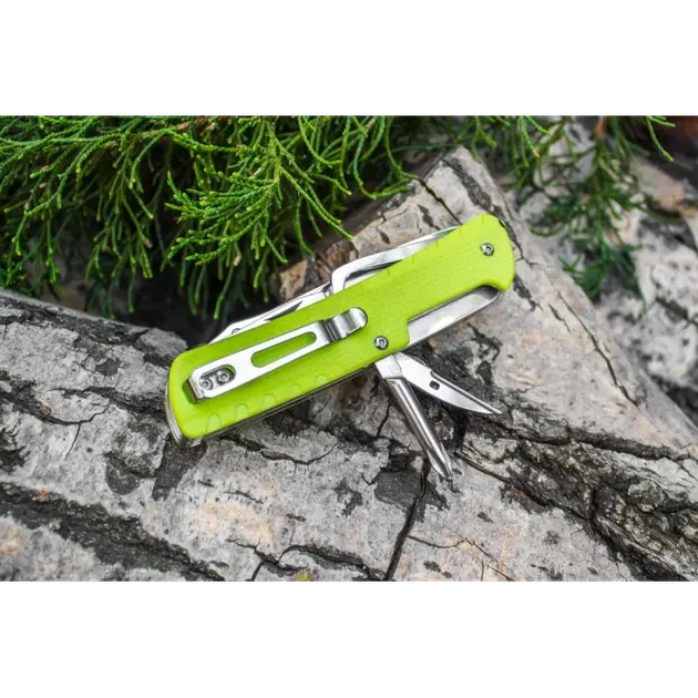 Багатофункціональний ніж Ruike Trekker LD43, (8.5 см) 12C27 / G10 зелений, 15 інстр. - изображение 11