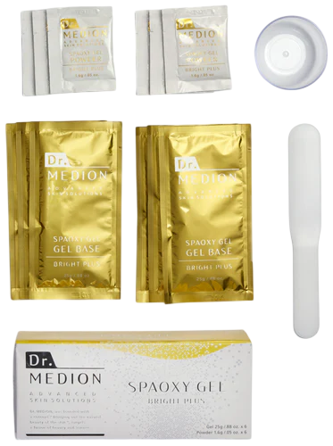 Zestaw maseczek Dr. Medion Spaoxy Gel Bright Plus do karboksyterapii 6 x Żel + 6 x Proszek + Pojemnik do mieszania + Szpatułka (4560164475183) - Zdjęcie 3 Zestaw maseczek Dr. Medion Spaoxy Gel Bright Plus do karboksyterapii 6 x Żel + 6 x Proszek + Pojemnik do mieszania + Szpatułka (4560164475183) - obraz 3