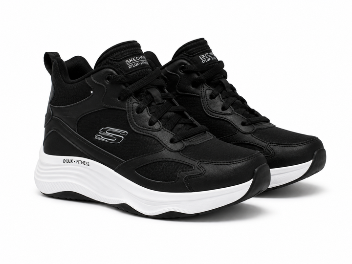 Кросівки жіночі Skechers D'Lux текстильні чорні на шнурівці 36 (2271512032409) (23 см) - Фото 2 Кросівки жіночі Skechers D'Lux текстильні чорні на шнурівці 36 (2271512032409) (23 см) - зображення 2