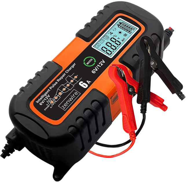 Ładowarka Zenwire Prostownik Akumulatorowy Samochodowy z Funkcją Naprawy do AGM GEL 6V 12V JMD-6S  (5904507521851) - obraz 4