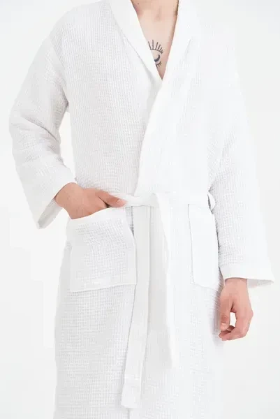 Халат Lotus Home - Waffle white 3XL - изображение 5