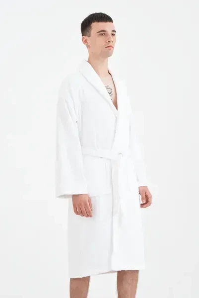 Халат махровый unisex Lotus Home - Basic Line white 3XL - изображение 7