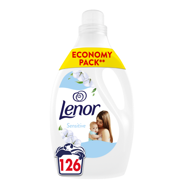 Кондиціонер для білизни Lenor Для чутливої шкіри 126 циклів прання 2.65 л - Фото 2 Кондиціонер для білизни Lenor Для чутливої шкіри 126 циклів прання 2.65 л - зображення 2