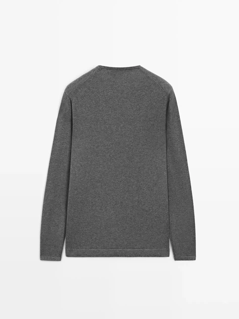 Чоловічий светр Massimo Dutti L сірий - изображение 6