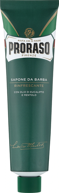 Крем для бритья с экстрактом эвкалипта и ментола Proraso Green Line Refreshing Shaving Cream 150ml - Фото 2 Крем для бритья с экстрактом эвкалипта и ментола Proraso Green Line Refreshing Shaving Cream 150ml - изображение 2