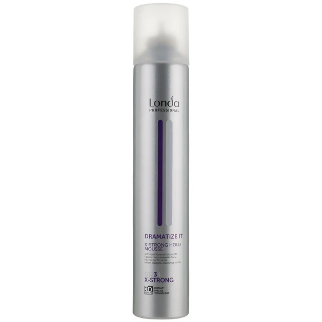 Піна Londa Professional DRAMATIZE IT X-Strong Hold Mousse для надання об’єму екстрасильної фіксації Level 3 500 мл - Фото 1 Піна Londa Professional DRAMATIZE IT X-Strong Hold Mousse для надання об’єму екстрасильної фіксації Level 3 500 мл - зображення 1
