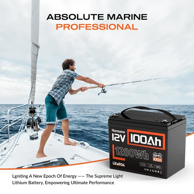 Аккумулятор Humsienk HS12V100AH100-UA LiFePO4 12 В 100 А·ч, 1280 Вт·ч, IP65 - Фото 6 Аккумулятор Humsienk HS12V100AH100-UA LiFePO4 12 В 100 А·ч, 1280 Вт·ч, IP65 - изображение 6