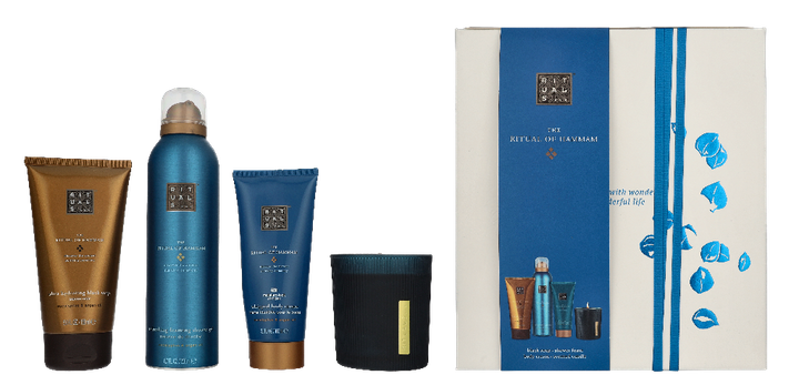 Набір Rituals Hammam Medium Giftset Мило 150 мл + Гель для душу 200 мл + Крем для тіла 100 мл + Ароматична свічка 140 г (8719134201734) - зображення 3