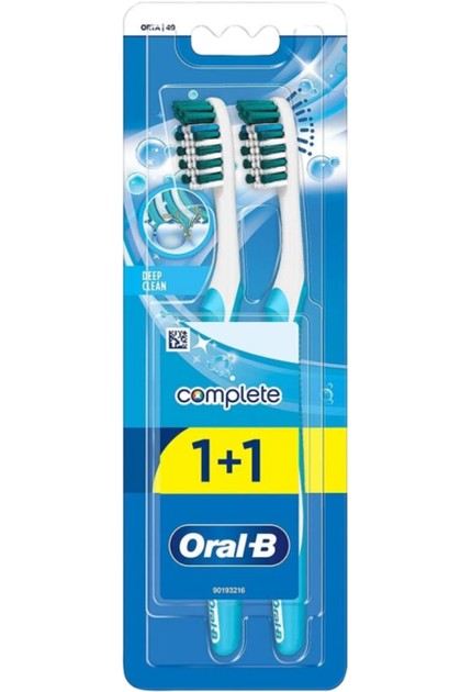 Зубные щетки Oral-B Complete Deep Clean Medium 2 шт (1+1) - Фото 1 Зубные щетки Oral-B Complete Deep Clean Medium 2 шт (1+1) - изображение 1