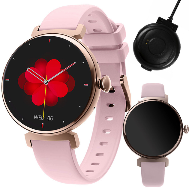 Смарт-годинник жіночий Lemfo DM70 (дзвінки, пульсоксиметр) Super AMOLED екран - зображення 3