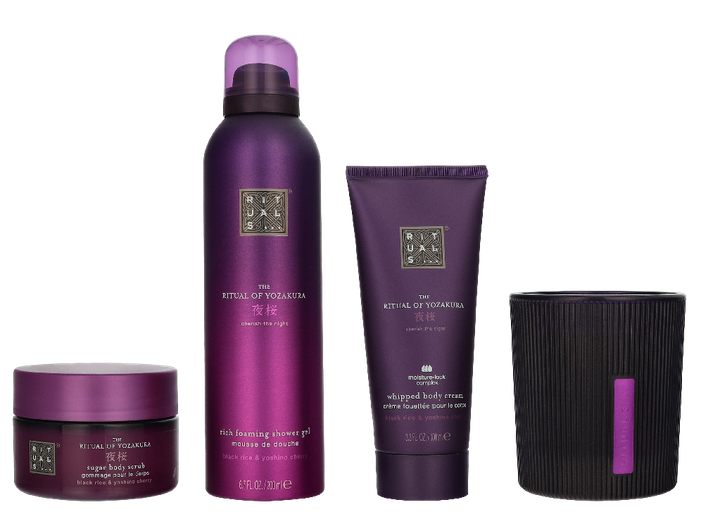 Zestaw Rituals Yozakura Medium Giftset Peeling do ciała 125 g + Żel pod prysznic 200 ml + Krem do ciała 100 ml + Świeca zapachowa 140 g (8719134203141) - Zdjęcie 2 Zestaw Rituals Yozakura Medium Giftset Peeling do ciała 125 g + Żel pod prysznic 200 ml + Krem do ciała 100 ml + Świeca zapachowa 140 g (8719134203141) - obraz 2