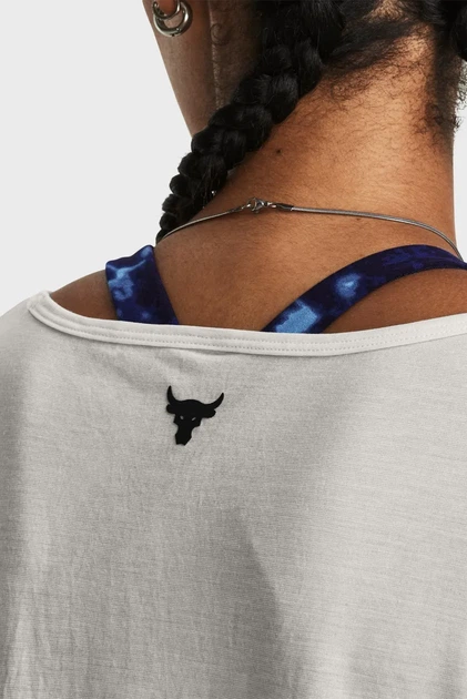 Жіноча футболка біла Pjt Rck Completer Deep VT Under Armour M 1380234-114 - зображення 5