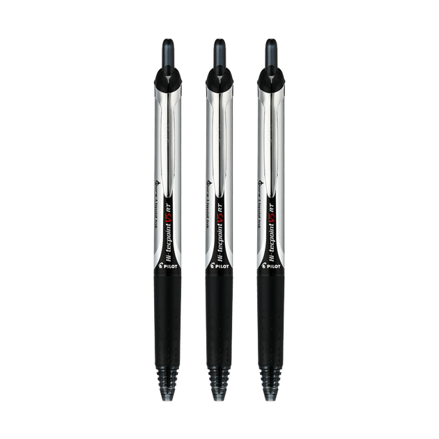 Ручка PILOT BXRT-V5 с выдвижным стержнем, черная, 0,5 мм, для подписи, деловая ручка, студенческая ручка для экзаменов, высококачественный набор канцелярских принадлежностей (3 ручки) [Популярный товар] - изображение 4