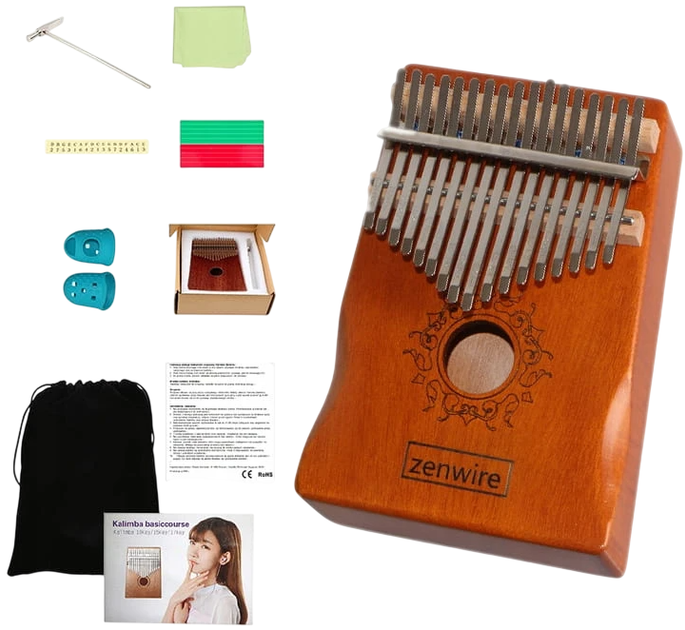 Kalimba Zenwire 17 klawiszowa drewniana brązowa K-01 (5904507520137) - obraz 8