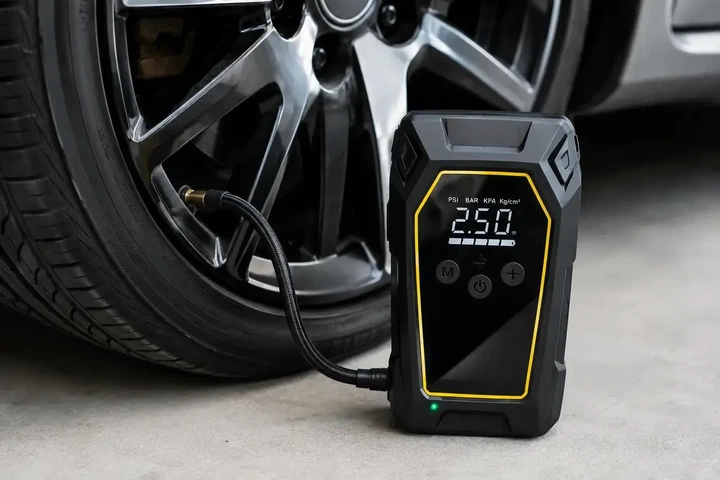 Пусковий пристрій K5 4000A Автомобільний Jump Starter 12V з компресором 150 PSI, Power Bank 16000 мАч та LED-ліхтарем - изображение 4