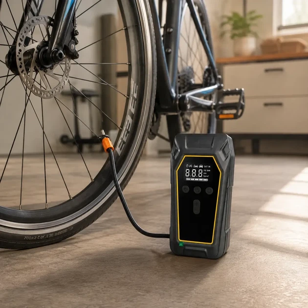 Пусковий пристрій K5 4000A Автомобільний Jump Starter 12V з компресором 150 PSI, Power Bank 16000 мАч та LED-ліхтарем - изображение 5