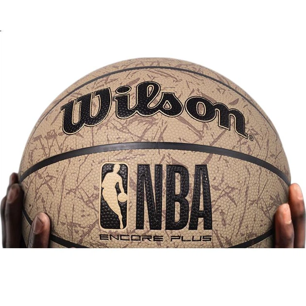 М'яч Wilson NBA PLUS Series №7, вологозахисний та пилонепроникний [версія з темним візерунком, що не пропускає пилу] WZ2023202CN7 - зображення 3