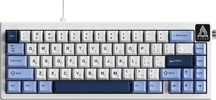 Клавіатура Ajazz AK650 Sea Salt Switch White USB-C (AK650-SS-BWB) - зображення 4