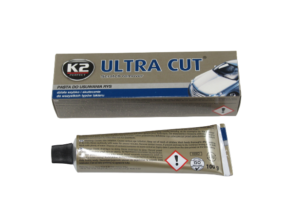 Паста полироль кузова и фар К2 Ultra Cut 100 гр, для глубоких царапин кузова, для ручной полировки (57085) - Фото 2 Паста полироль кузова и фар К2 Ultra Cut 100 гр, для глубоких царапин кузова, для ручной полировки (57085) - изображение 2
