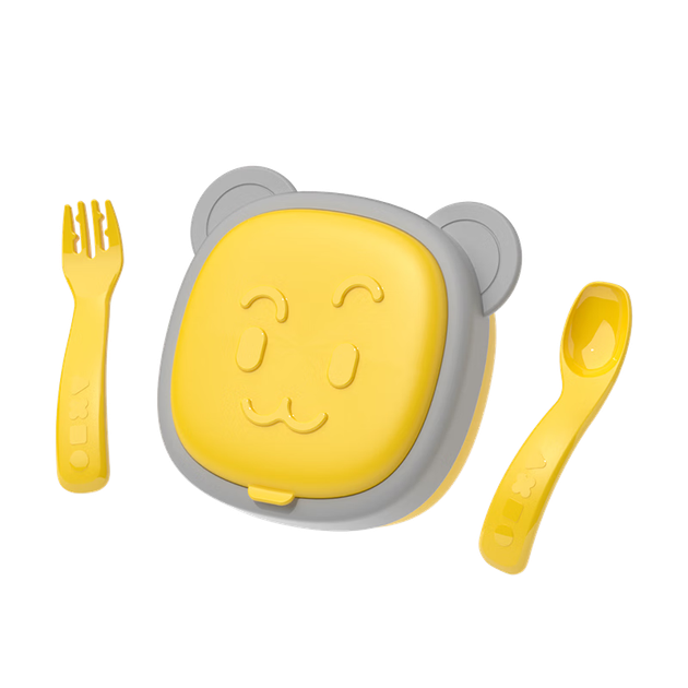 Набор детской посуды Octoto 3 предмета Yellow - изображение 4