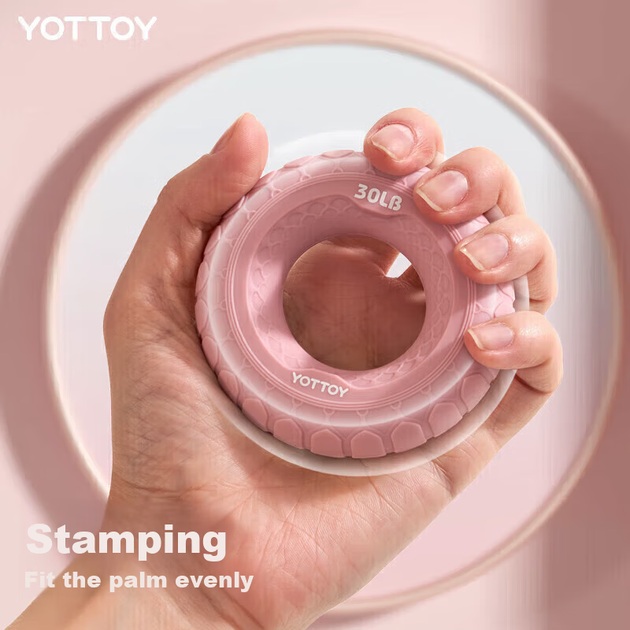 Силіконове кільце для захоплення Yottoy, тренування для реабілітації пальців вагою 30 фунтів, вправа для сили рук, тренажер для захоплення рук для чоловіків та жінок, тренування передпліччя - зображення 7
