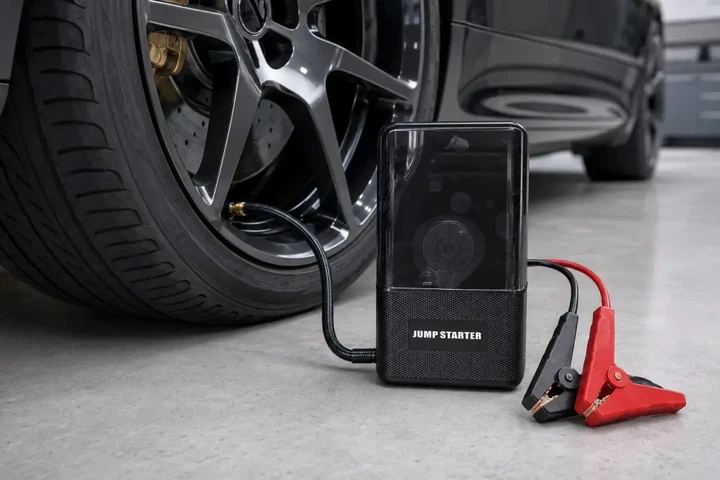 Пусковий пристрій 965A 4в1 з компресором 150 PSI Jump Starter 12В, Power Bank, LED ліхтарик - изображение 7