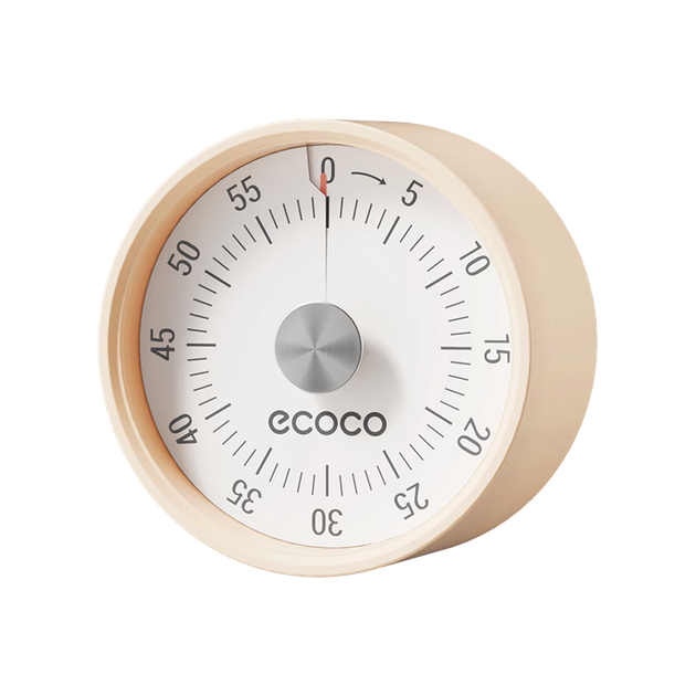 Кухонний таймер Ecoco, механічний таймер для приготування їжі, будильник з керуванням часом, магнітний таймер, кремовий колір - Фото 4 Кухонний таймер Ecoco, механічний таймер для приготування їжі, будильник з керуванням часом, магнітний таймер, кремовий колір - зображення 4