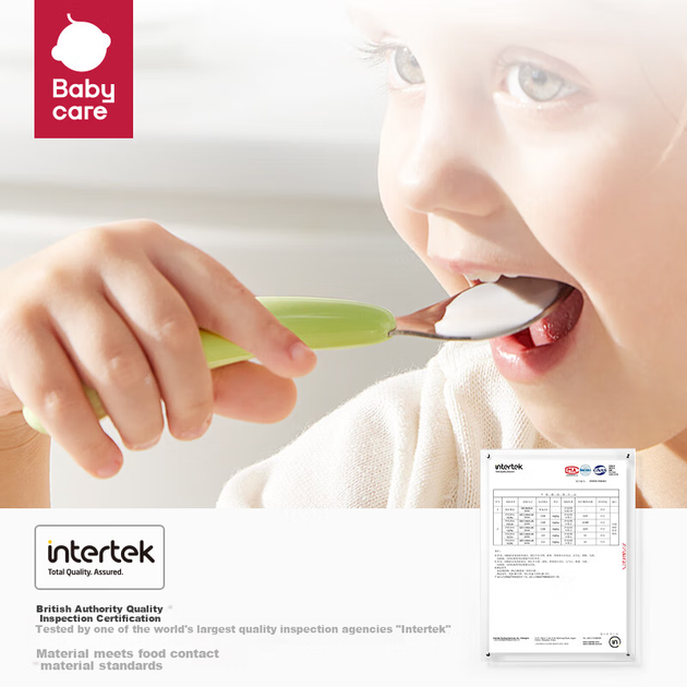 Детские столовые приборы Babycare из стали 316L 2 шт Green - изображение 5