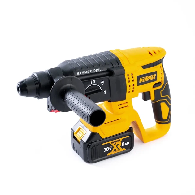 Перфоратор аккумуляторный DeWalt DCH133NT 36 В 6 А·ч бесщеточный SDS-plus 3,3 Дж 5200 уд/мин 1900 об/мин 3 режима 2 аккумулятора с кейсом - изображение 5