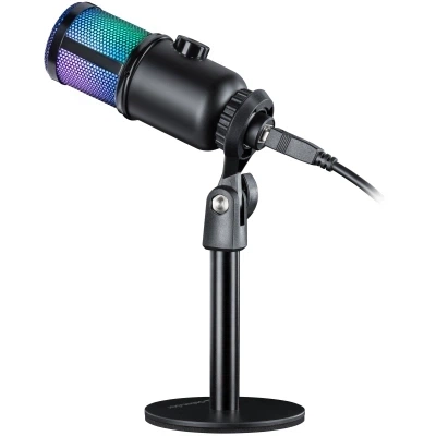 Микрофон Defender Glow GMC 400 конденсаторный USB с RGB-подсветкой Черный (64640) - изображение 3