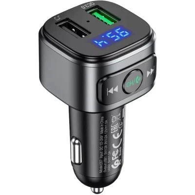 FM модулятор HOCO E67 Black - изображение 2