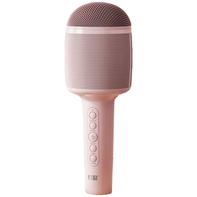 Soaiy Микрофон-динамик, полностью беспроводной Bluetooth, караоке, телевизор, детский подарок на день рождения, портативный ручной караоке-микрофон для домашнего использования MC8MAX, розовый - изображение 4