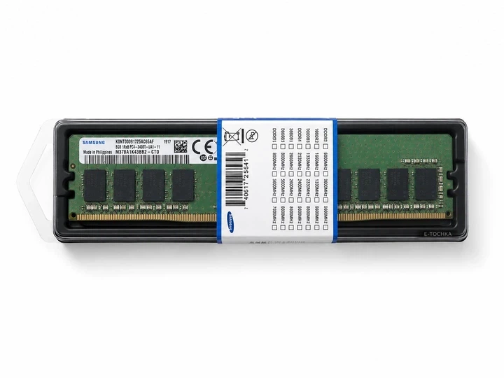 Оперативная память для ПК Samsung 8GB DDR4 2666MHz UDIMM 2Rx8 (M378A1G43TB1-CTD) - Фото 1 Оперативная память для ПК Samsung 8GB DDR4 2666MHz UDIMM 2Rx8 (M378A1G43TB1-CTD) - изображение 1