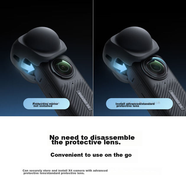 Защитный силиконовый чехол для Insta360 X4, черный. - Фото 6 Защитный силиконовый чехол для Insta360 X4, черный. - изображение 6