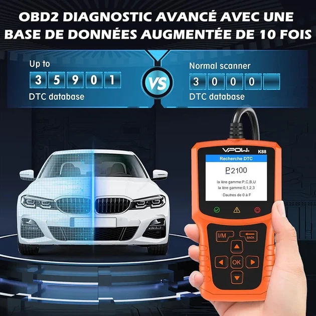 Диагностический автомобильный сканер VPOW OBD2 - изображение 5