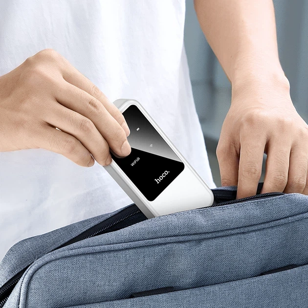 Мобільний 4G Wi-Fi роутер HOCO HI42 Mobile Portable WiFi Europe Asia and Africa із підтримкою SIM-карт та Wi-Fi 6 Білий - зображення 8