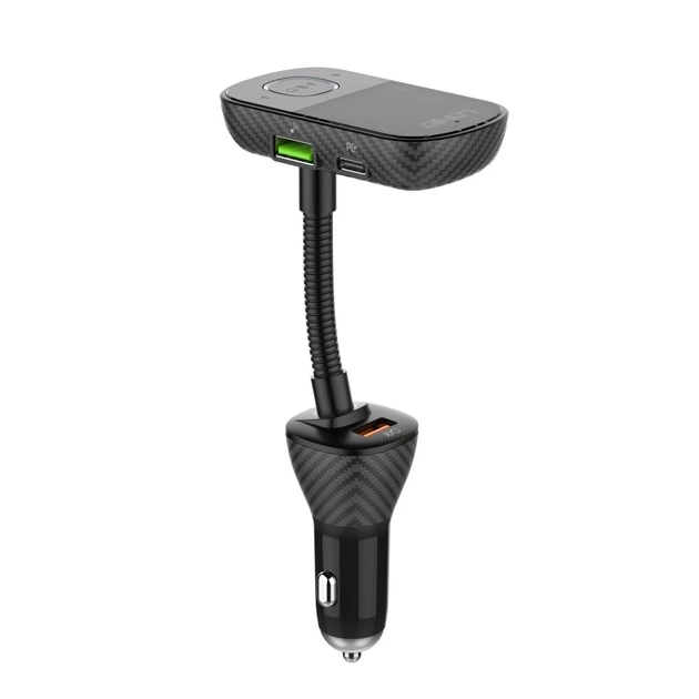FM-трансмиттер Ldnio Bluetooth 2 USB + Type-C, AUX 43 Вт QC4.0/PD Черный (C705Q) - изображение 7