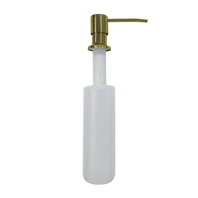 Дозатор для мийного засобу врізний ZERIX DIS-01.SUS BRUSHED GOLD із нерж. сталі (300 мл) (колір матове золото) (ZX6208) - Фото 1 Дозатор для мийного засобу врізний ZERIX DIS-01.SUS BRUSHED GOLD із нерж. сталі (300 мл) (колір матове золото) (ZX6208) - зображення 1