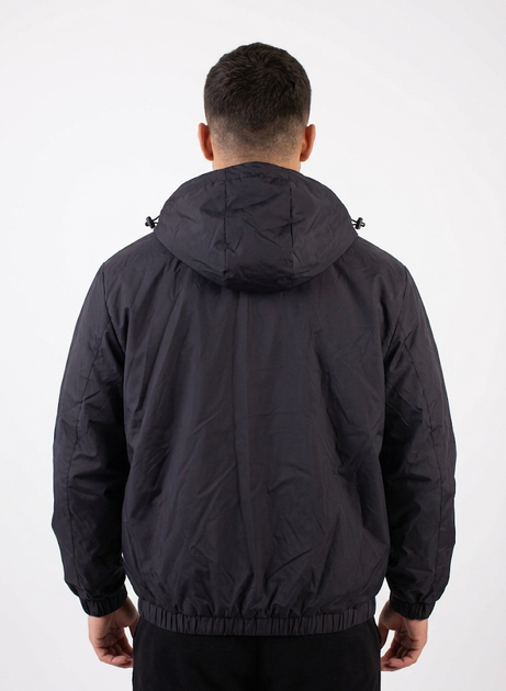 Мужская демисезонная куртка батал 4XL-9XL черная с капюшоном (82083-A) 5XL - изображение 2