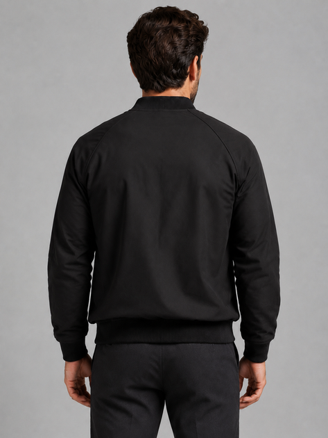 Мужская демисезонная куртка-бомбер Softshell M-4XL черная (5743) 4XL - Фото 2 Мужская демисезонная куртка-бомбер Softshell M-4XL черная (5743) 4XL - изображение 2