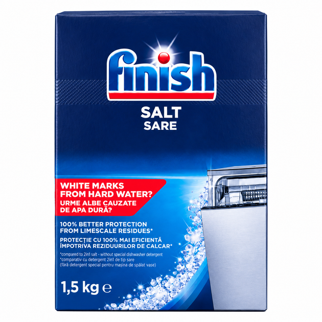 Сіль для посудомийних машин Finish Salt, 1,5 кг - зображення 2