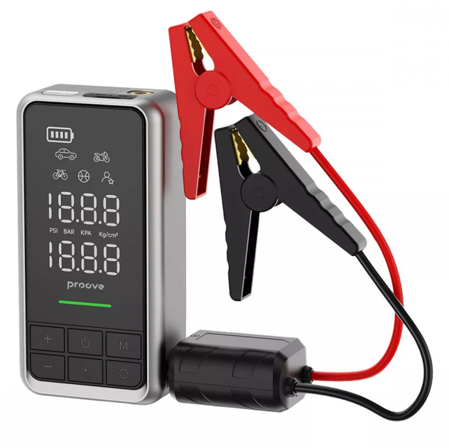 Компрессор АКБ + стартер бустер Насос Proove Air Jump 10400mAh 1000A - изображение 3