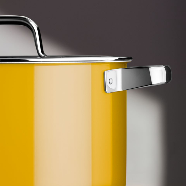 Набор кастрюль WMF Fusiontec Mineral Pro Mango Yellow из 4 предметов универсальный сплав Made in Germany - изображение 4