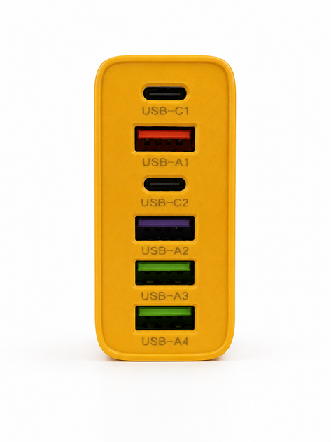 Зарядное устройство 120W на 6 портов, блочек USB 4×USB-A + 2×USB-C сетевой адаптер - изображение 2