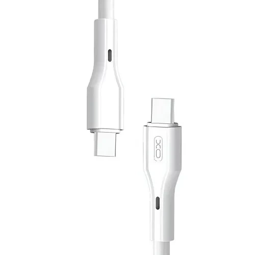 Кабель XO NB-Q231B Rock Series Type-c to Type-C 60W Data Cable Білий - Фото 3 Кабель XO NB-Q231B Rock Series Type-c to Type-C 60W Data Cable Білий - зображення 3