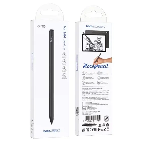 Стілус HOCO GM115 Smart SAM special active capacitive pen Black - Фото 2 Стілус HOCO GM115 Smart SAM special active capacitive pen Black - изображение 2