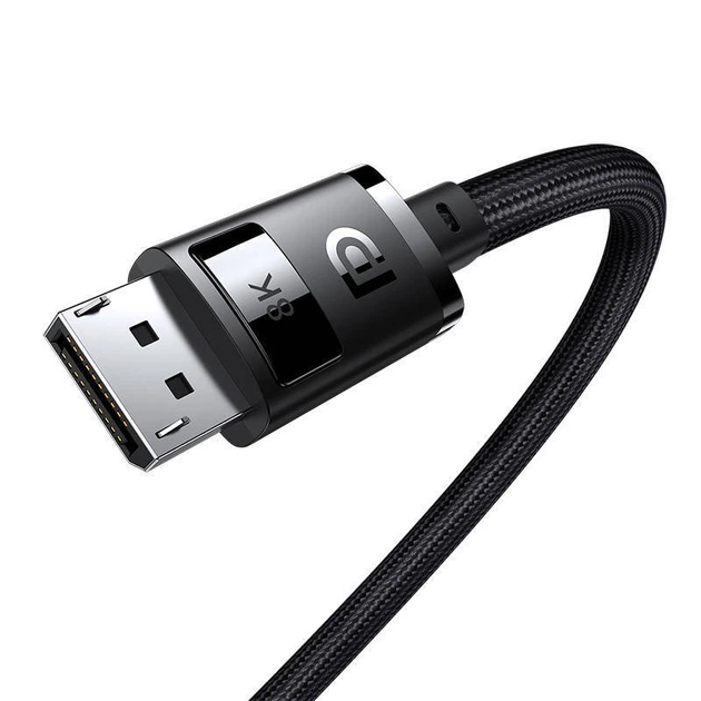 Кабель Baseus High Definition Series Adapter Cable DP to DP 8K 2m Black B00633706111-02 - зображення 2
