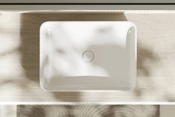 Умывальник Hansgrohe Xuniva Q накладной без перелива SmartClean white 61075450 - Фото 2 Умывальник Hansgrohe Xuniva Q накладной без перелива SmartClean white 61075450 - изображение 2